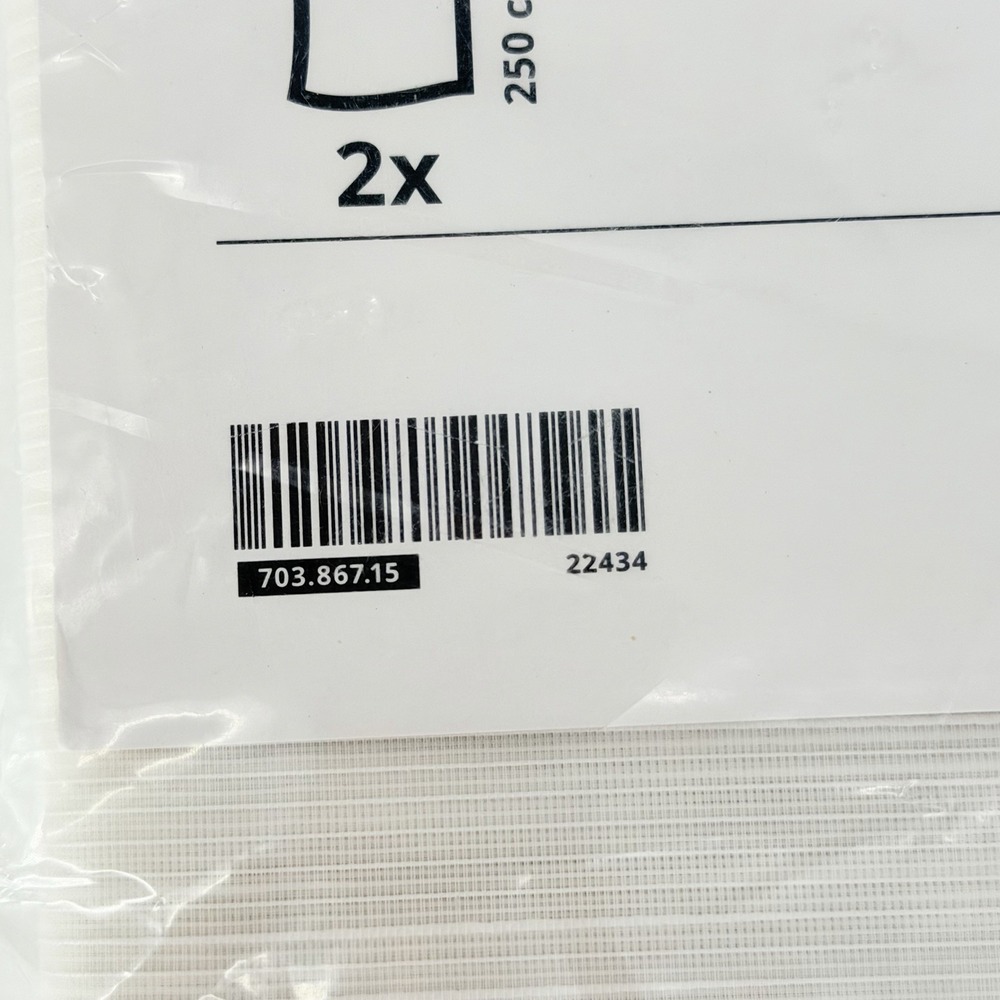 IKEA GJERTRUD Sheer Curtains White 57x98" Pair 2 Panels New - Picture 7 of 8